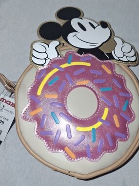 Disney Mickey Mouse Pink Donut Crossbody Bag